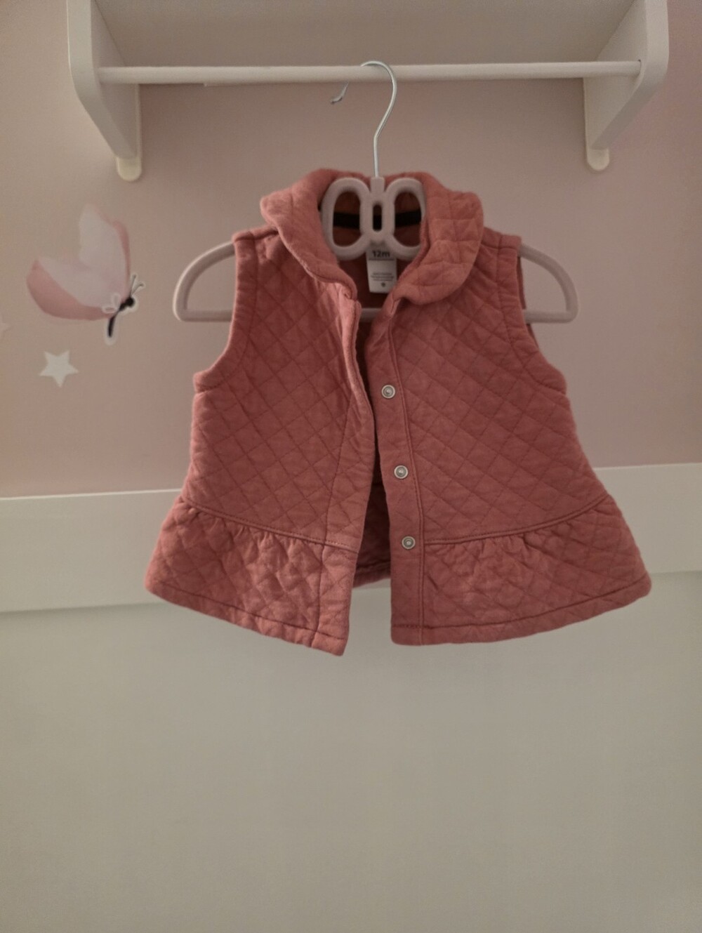 Carter's Quilted Baby Vest - Dusty Rose